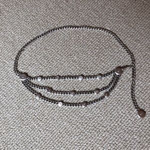 St. John silver triple strand adjustable belt